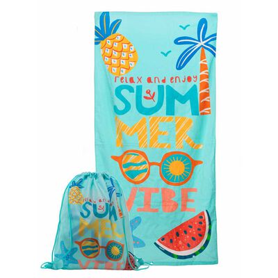 Toalla de Playa con Bolso Casanova Kids Summer 70 x 140 cm.