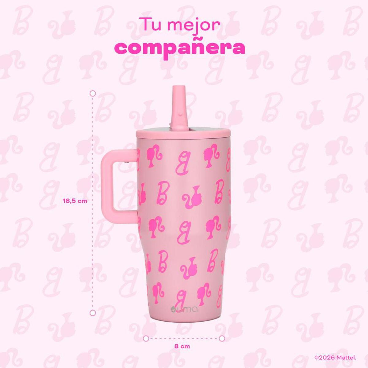 Vaso T&eacute;rmico UMA Barbie Vibes 590ml Acero Inox Rosa