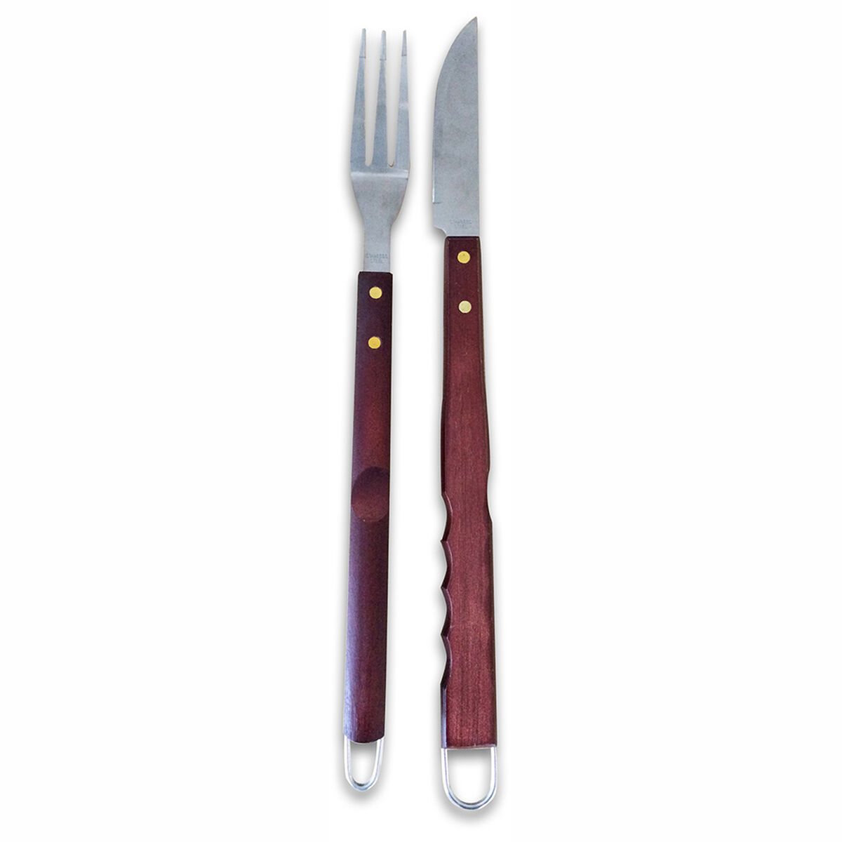 Set Parrillero Cuchillo + Tenedor Casanova Madera