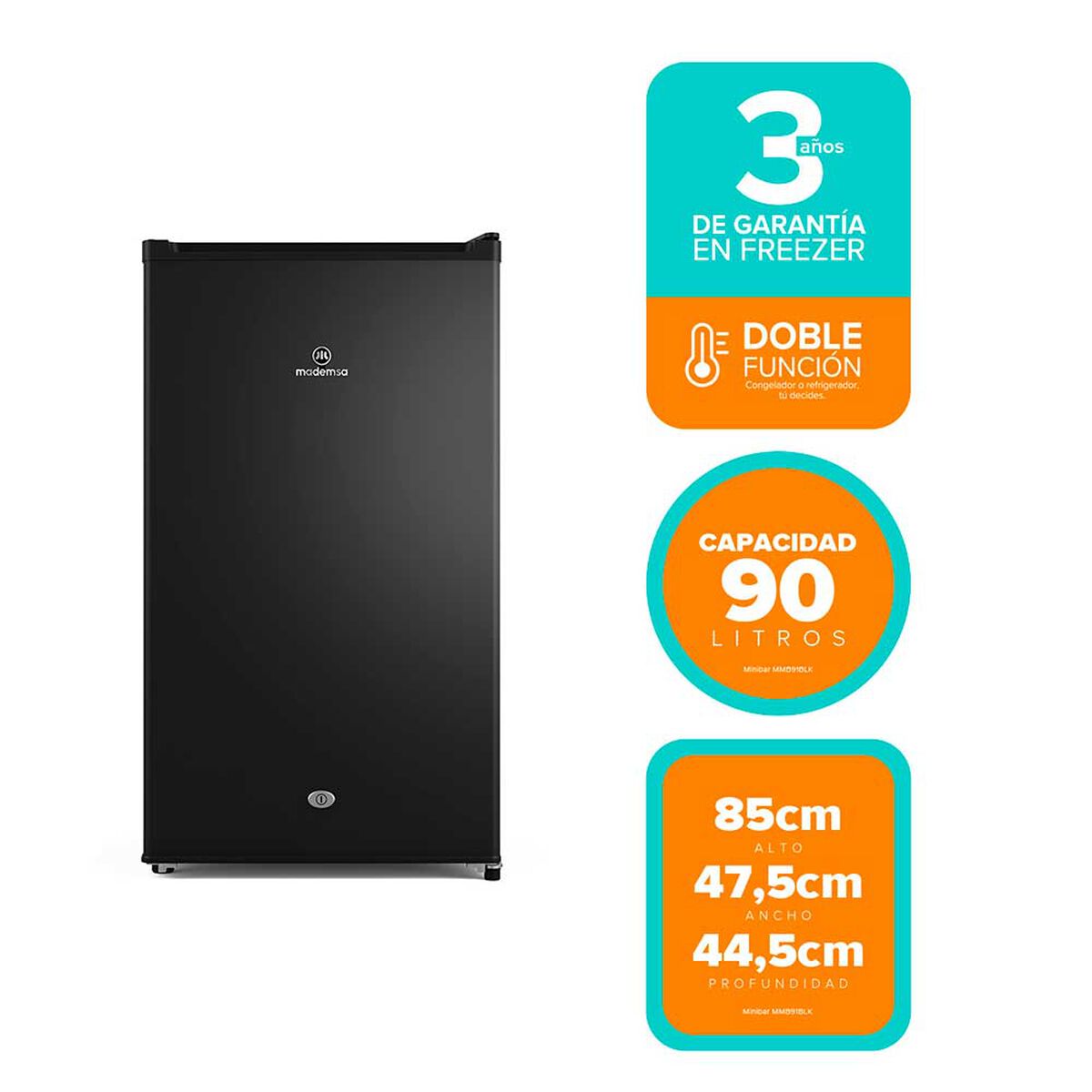 Minibar Mademsa MMB91BLK 90 lts.&nbsp;