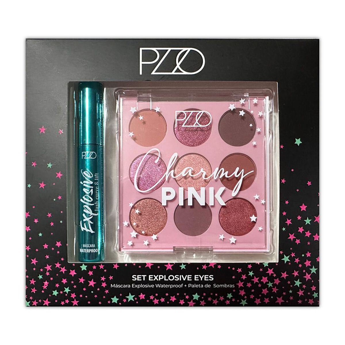 Set Paleta de sombras Charmy Pink + Máscara Explosive Petrizzio