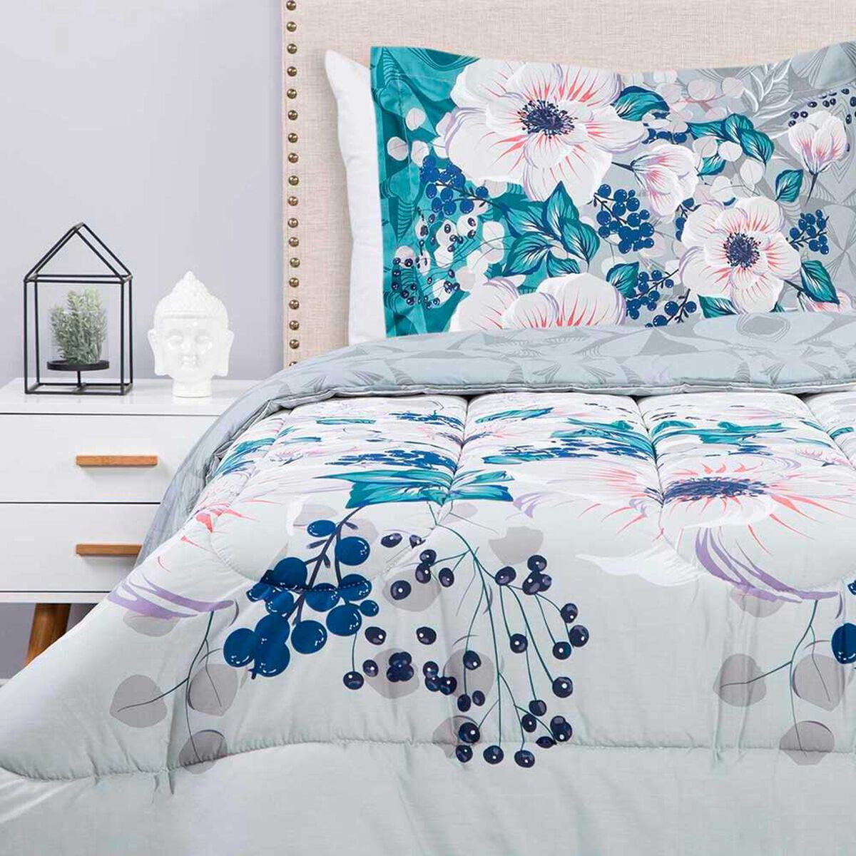 Plum&oacute;n Estampado Elements & Co 1,5 Plazas Blossom