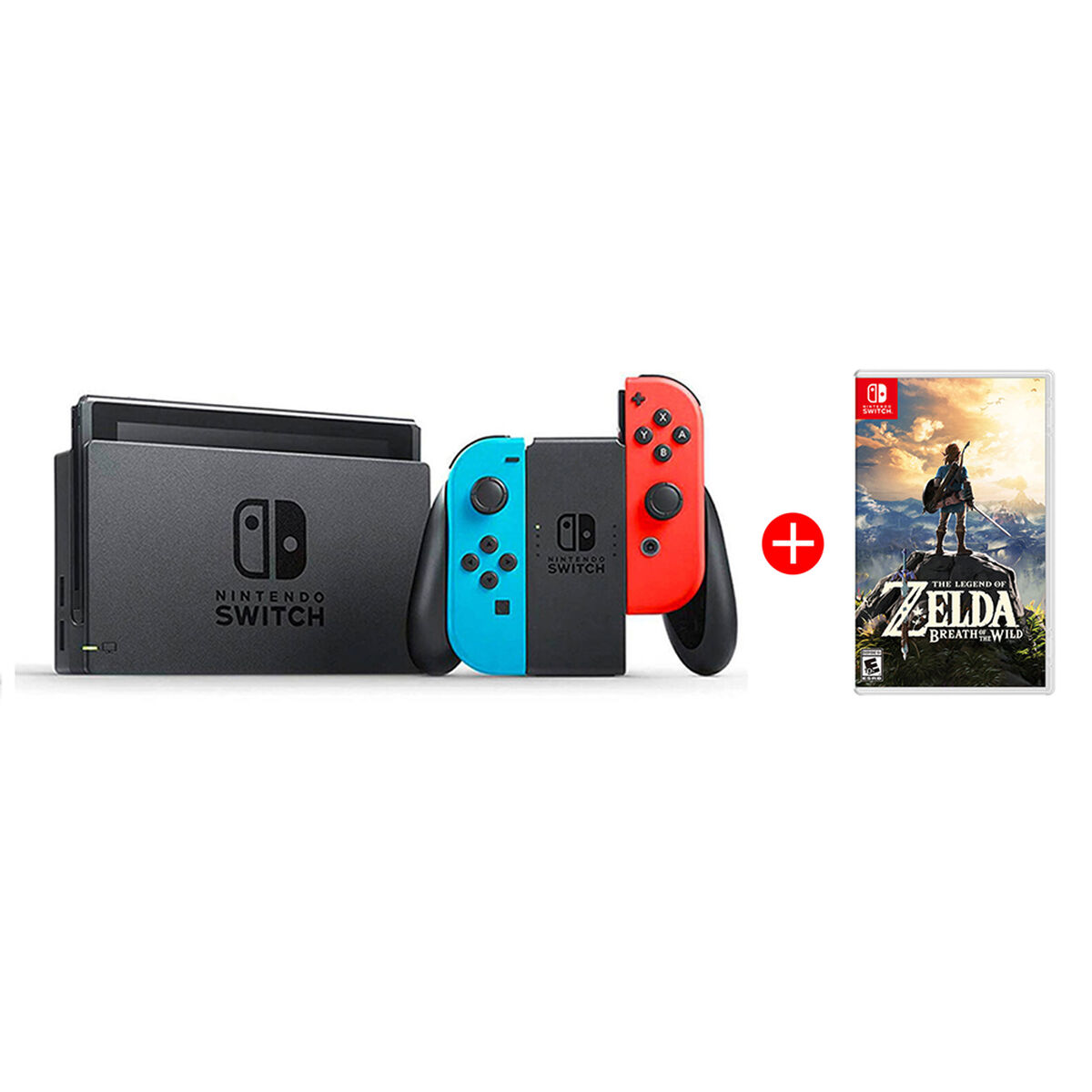 Combo Consola Nintendo Switch Ne&oacute;n + Juego Nintendo Switch The Legend of Zelda: Breath of the Wild