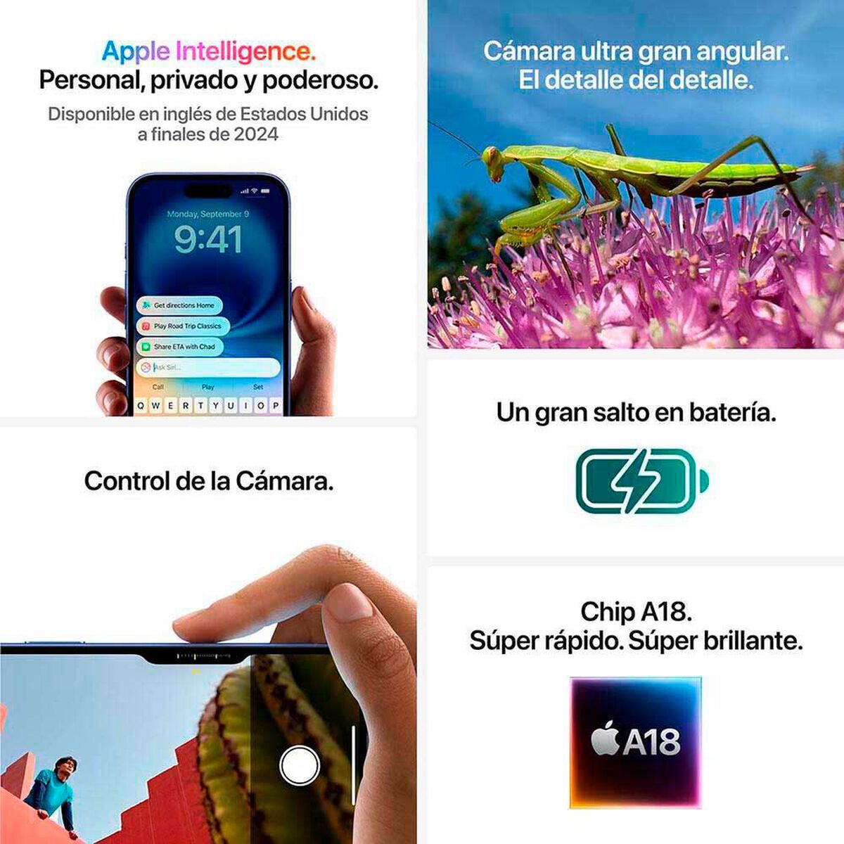 Apple iPhone 16 128GB Blanco 6,1"