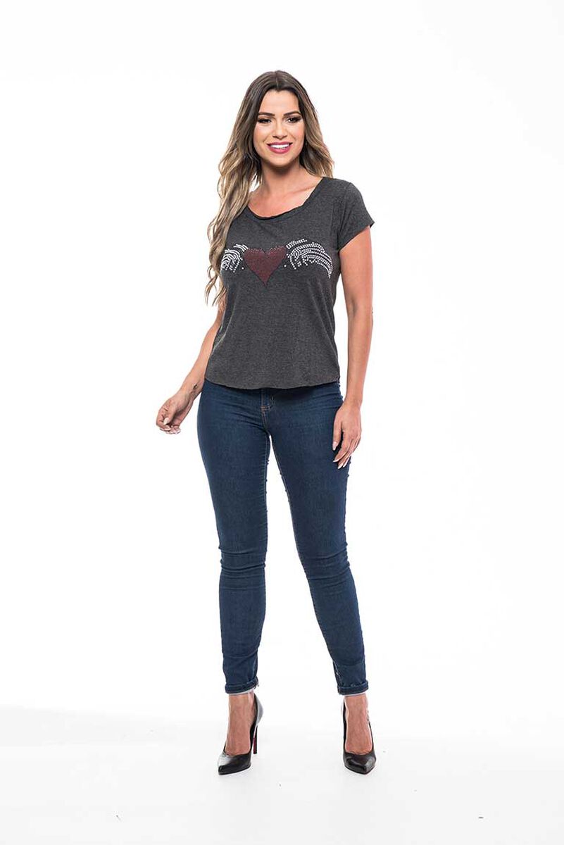 Polera Manga Corta Mujer Rock Caviar
