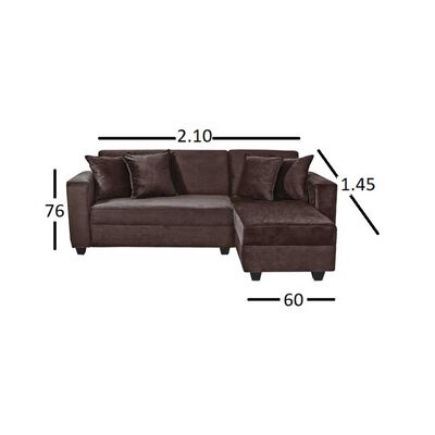 Imagen 2 del producto Sofá Seccional Diseño A&M Home Maite 3 Cuerpos Chocolate