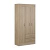 Closet Stanford 3 Puertas 2 Cajones Nogal