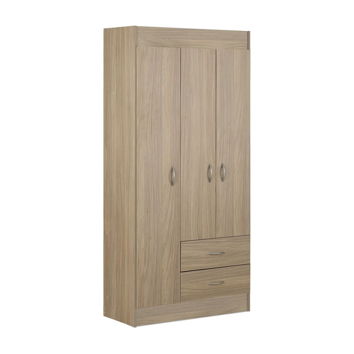 Closet Stanford 3 Puertas 2 Cajones Nogal