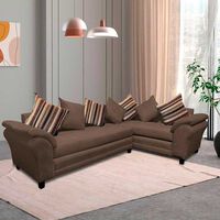 Sofá Seccional Derecho Living Factory Capri 5 Cuerpos Chocolate