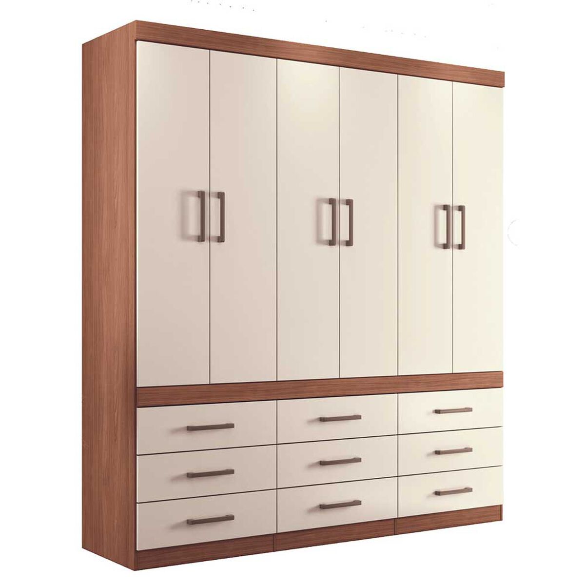 Cl&oacute;set Onessta Start 6 Puertas 9 Cajones Jatoba Arena