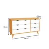 Cómoda Vekkahome Luna 6 Cajones Café