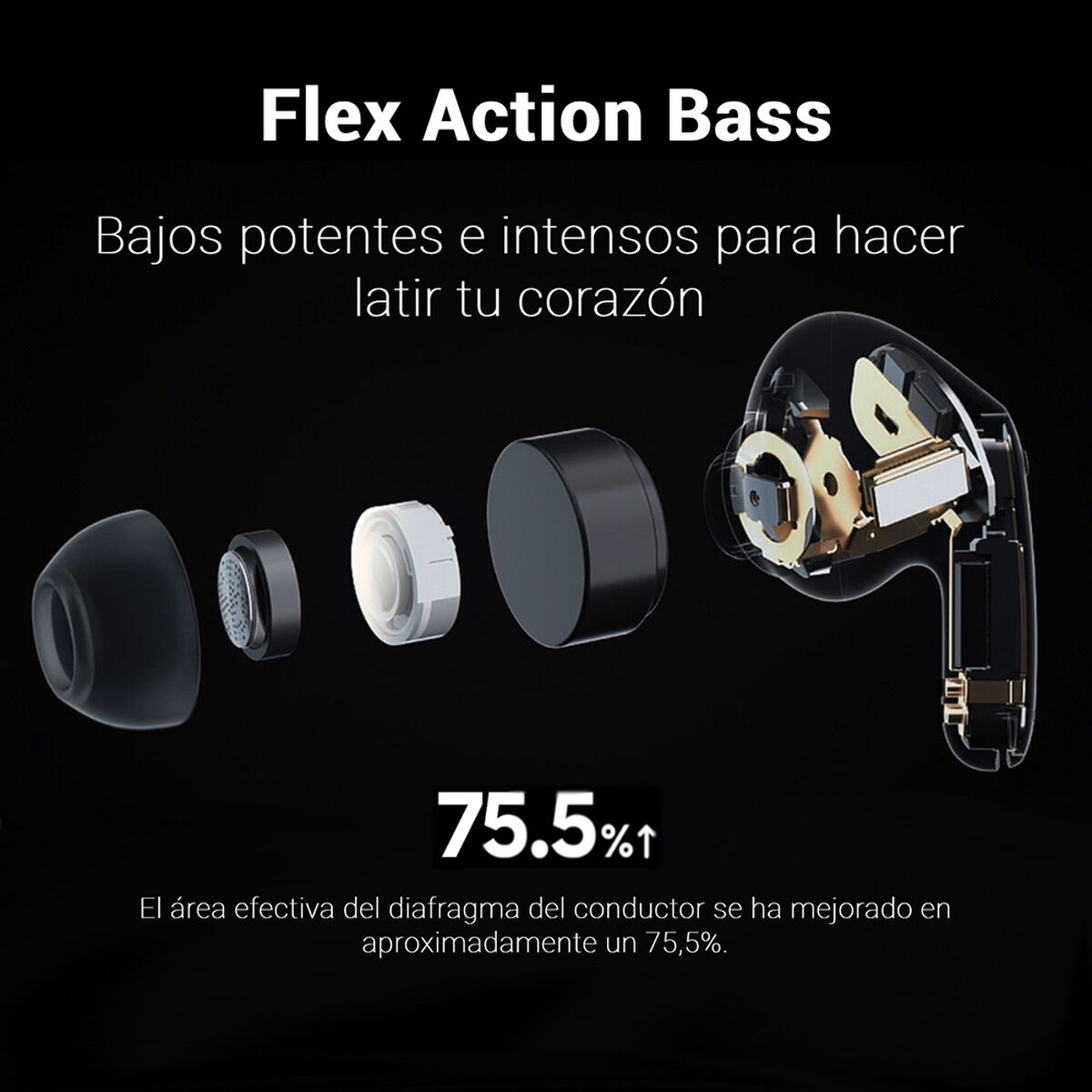 Audífonos Bluetooth LG Tone Free FP5 Meridian Audio Negros