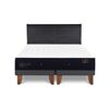 Cama Europea CIC Base Dividida 2 Plazas Premium + Respaldo Miro Negro