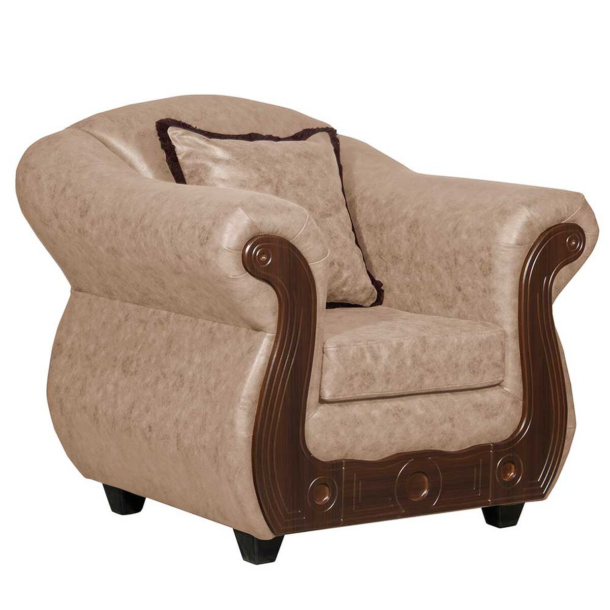 Juego de Living Black Factory Estambul 5 Cuerpos Beige