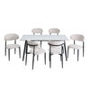 Juego de Comedor Vekkahome Gala Dali 6 Sillas Blanco