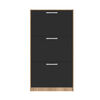 Zapatero Vekkahome Nick 3 puertas Negro