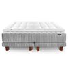 Cama Europea Cannon 2 Plazas Hybrid Cotton + Topper + Almohadas Down Alternative 50x70 cm