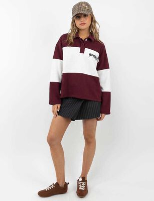 Imagen 2 del producto Polerón Mujer Icono Burdeo