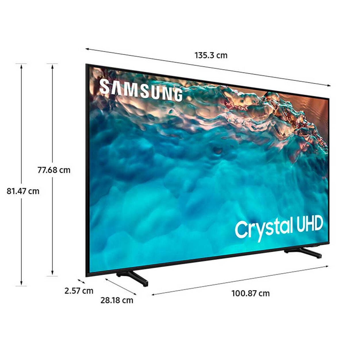 LED 60" Samsung UN60BU8000GX Smart TV 4K UHD 2022