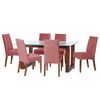 Juego de Comedor Latam Home Pamplona Burgos 6 Sillas PU Beige