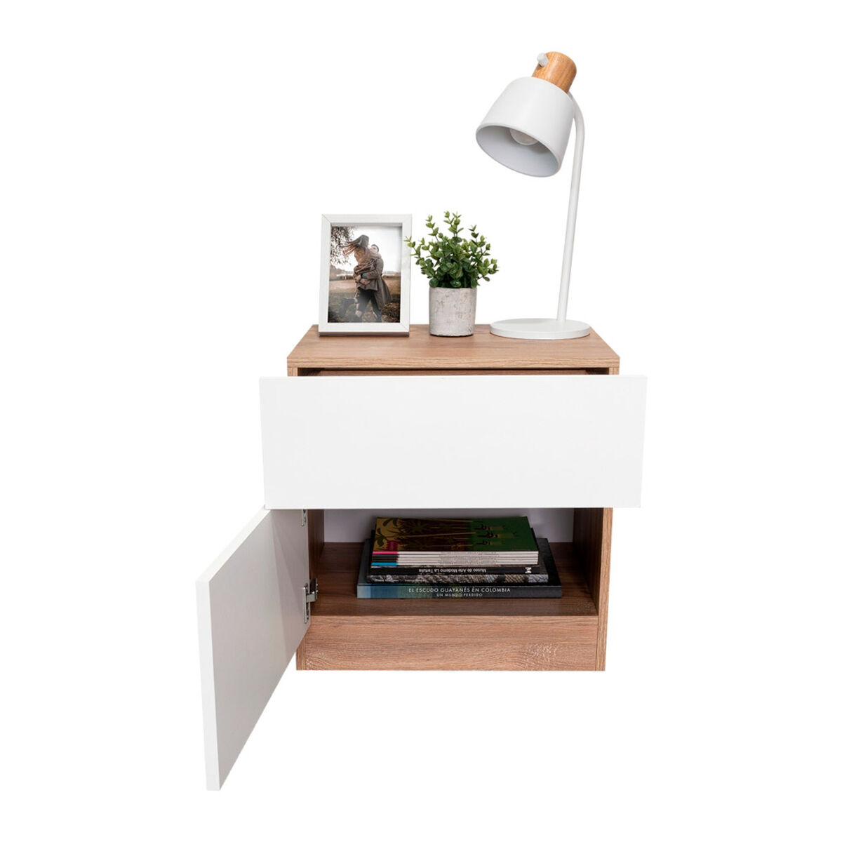 Velador Tuhome Nebraska 1 Caj&oacute;n Miel Blanco