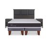 Cama Europea CIC Base Dividida 2 Plazas Ortopedic + Respaldo + 2 Veladores Torino