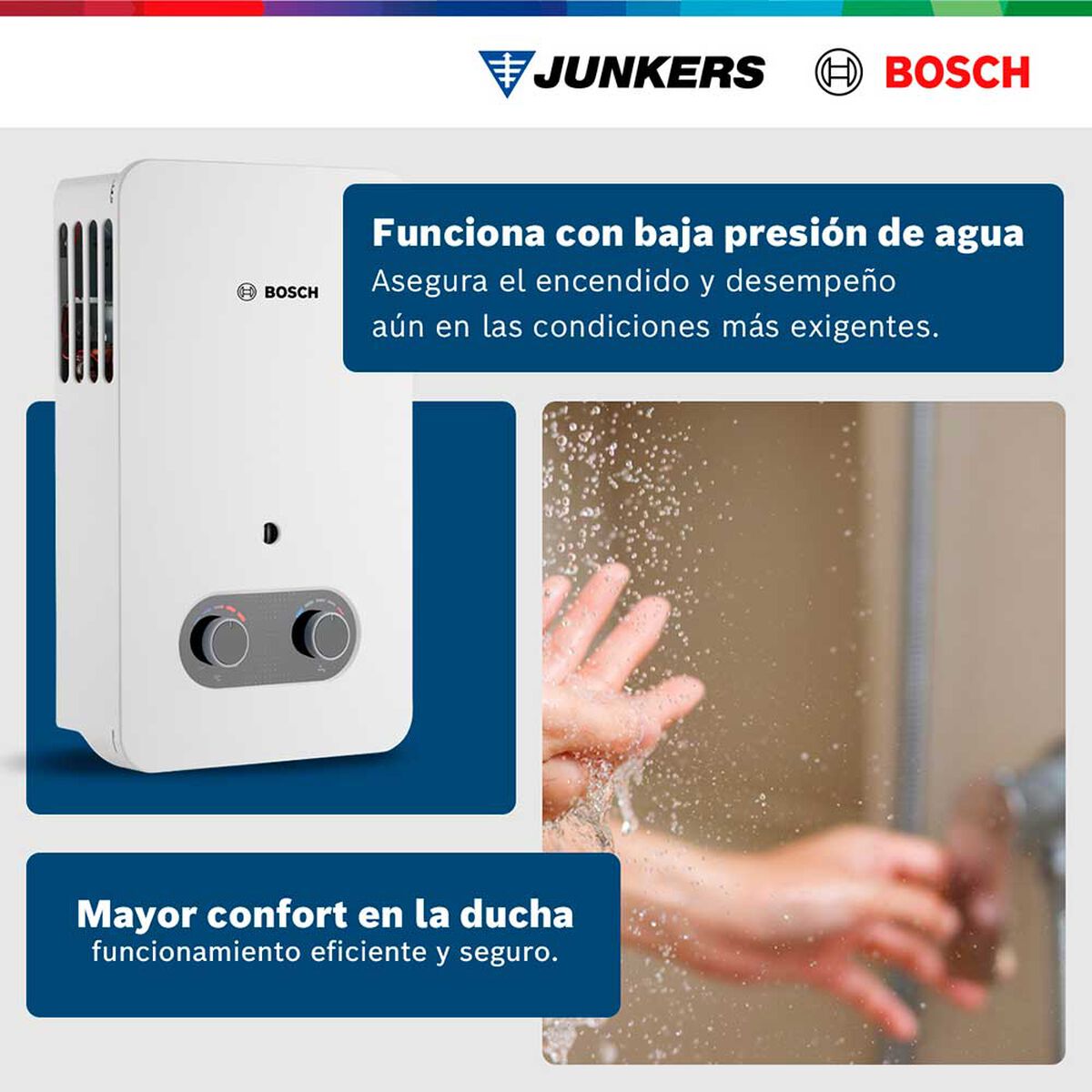 Calef&oacute;n 5 litros gas licuado tiro natural Junkers Bosch Therm 1500