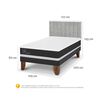 Cama Europea CIC 1,5 Plazas Ortopedic + Respaldo Sile