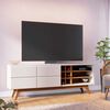 Rack Di Poretti Noronha Hasta 75" Blanco + Arrimo