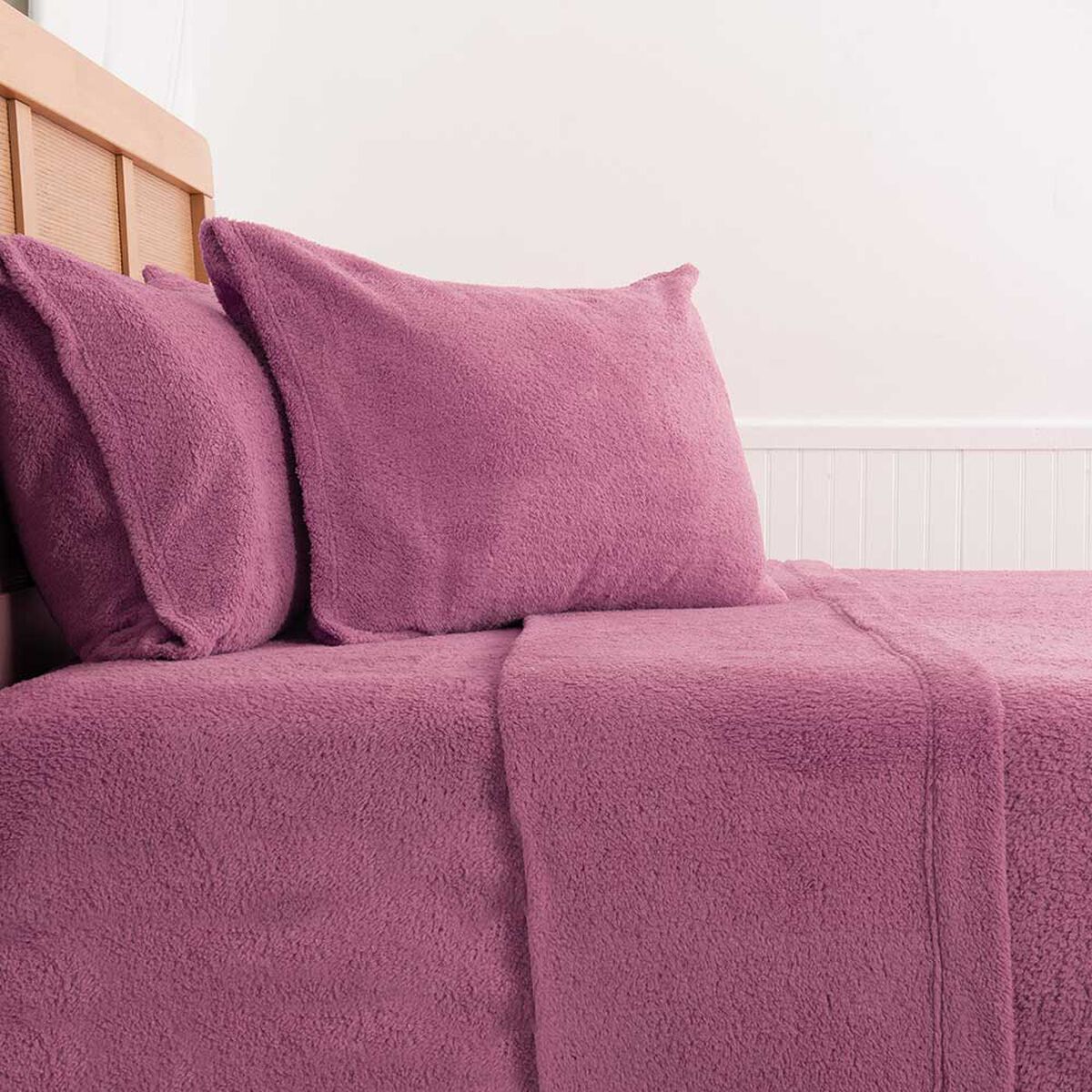 Juego de Sábanas Mashini 2 Plazas Liso Violeta
