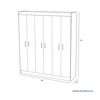 Clóset CIC Laredo Blanco 6 Puertas