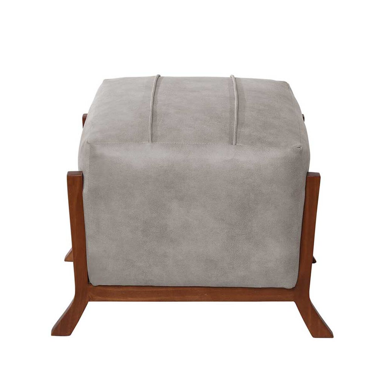 Pouf Latam Home Marsella Cuero Kentucky Gris