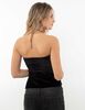 Polera Strapless Terciopelo Plush Mujer Icono