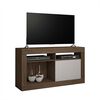 Rack TV Home Mobili Perry Hasta 50" Blanco Off Café