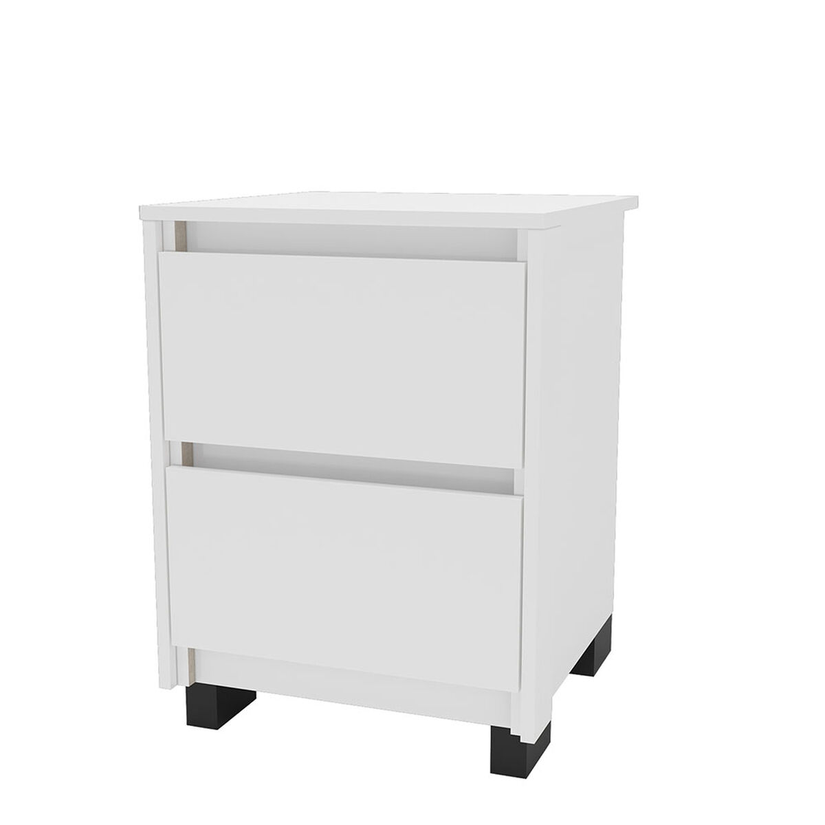Velador Vekkahome Coimbra 2 Cajones Blanco