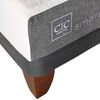 Cama Europea CIC 2 Plazas Smart + Respaldo + 2 Veladores  Mil&aacute;n