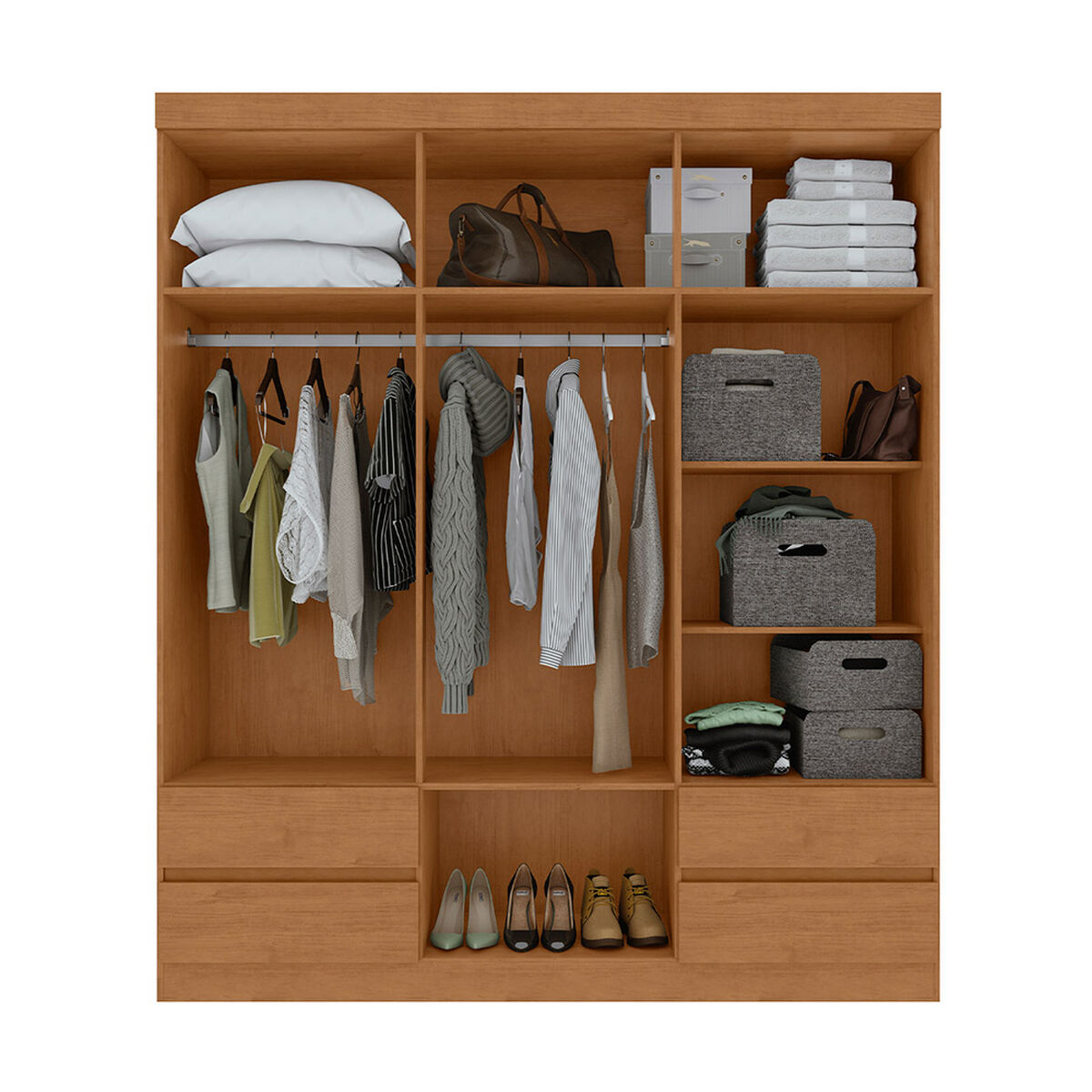 Closet Di Poretti Design Zeus 4 Cajones 6 Puertas Caf&eacute;