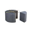 Mesa de Centro Furnitech Paris + 4 Pouf Gris