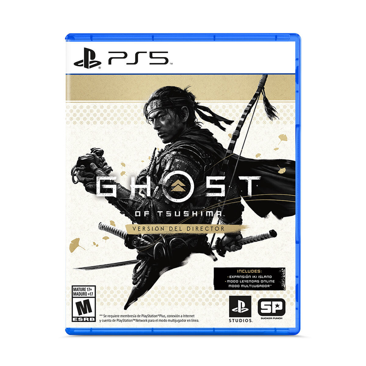 Combo Juego Sony PS5 Ghost of Tsushima Versi&oacute;n del Director + Control Inal&aacute;mbrico Sony PS5 DualSense Blanco