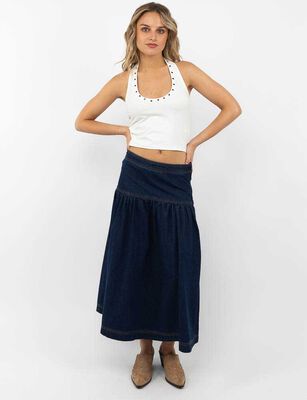 Imagen 2 del producto Falda Maxi Denim Mujer Icono Raw
