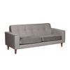 Sofá Latam Home Salermo Tela Velvet 3 Cuerpos Gris