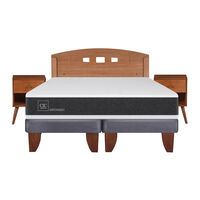 Cama Europea CIC Base Dividida 2 Plazas Ortopedic Advance + Respaldo + 2 Veladores New Gales