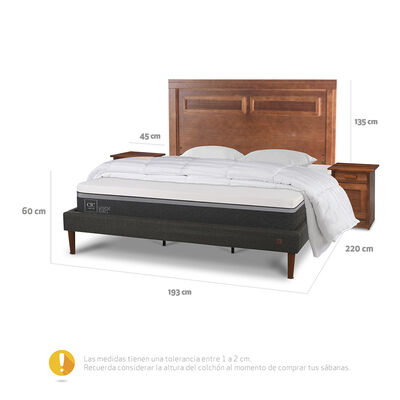 Imagen 2 del producto Cama Europea CIC King Ortopedic Advance + Almohadas + Plumón