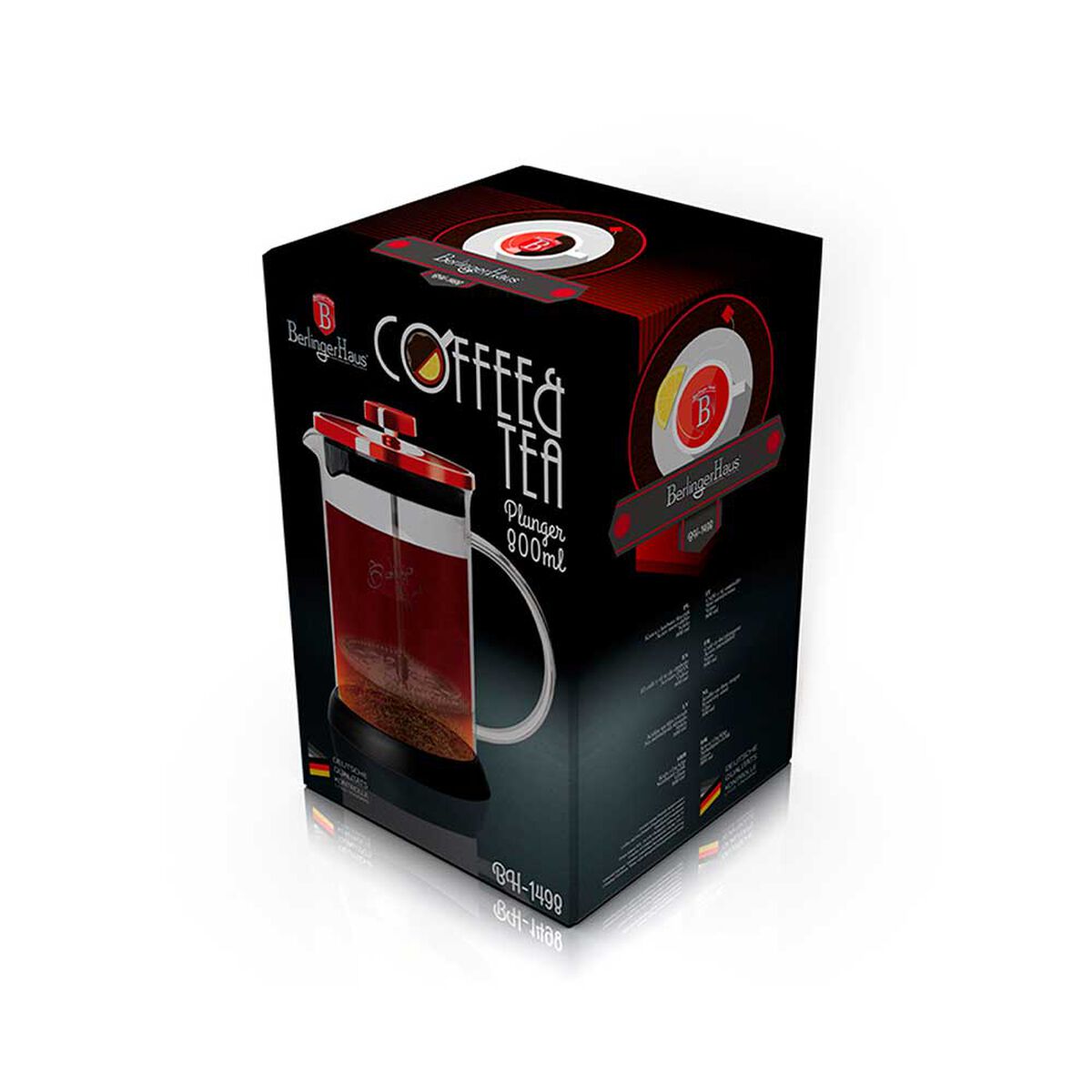 Cafetera Berlinger Haus Acero Inoxidable Rojo