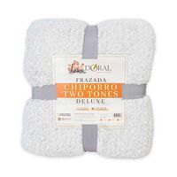 Frazada Poliéster Doral 2 Plazas Deluxe Gris Claro