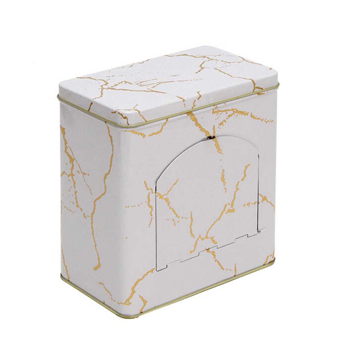Lata Decorativa Metal Vgo 18 x 15 cm Blanco