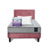 Cama Europea Latam Home 1,5 Plazas Cannon Palo Rosa