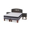 Cama Europea CIC Base Dividida 2 Plazas Ortopedic + Respaldo + 2 Veladores Gales