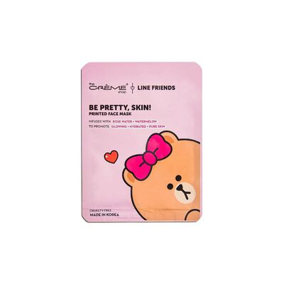 Imagen 1 del producto Mascarilla Hidratante Line Friends con Agua de Rosa y Vitamina C The Creme Shop