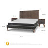 Cama Europea CIC King New Ortopedic + Respaldo Baker + 2 Veladores